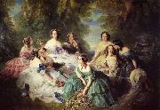 Franz Xaver Winterhalter The Empress Eugenie Surrounded by her Ladies in Waiting France oil painting reproduction